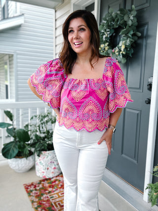 Nicolette Eyelet Top
