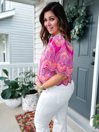 Nicolette Eyelet Top