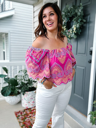 Nicolette Eyelet Top