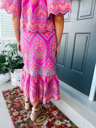 Nicolette Eyelet Skirt