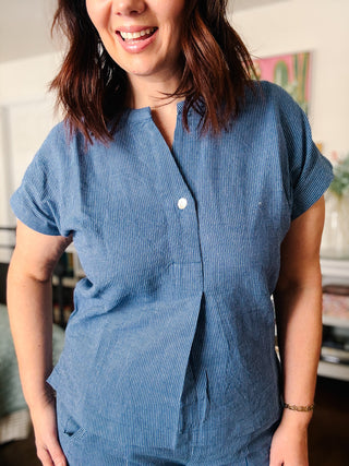Ivy Jane Popover Stripe Top