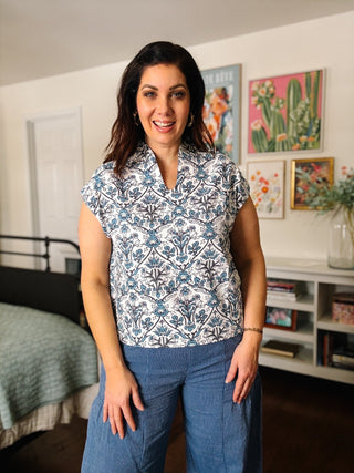 Ivy Jane Toile Popover Top