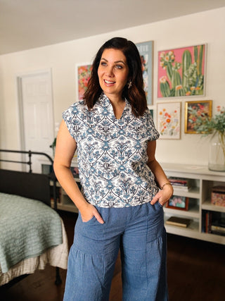Ivy Jane Toile Popover Top