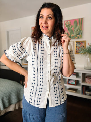 Ivy Jane Rows of Embroidery Top