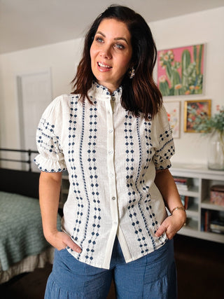 Ivy Jane Rows of Embroidery Top