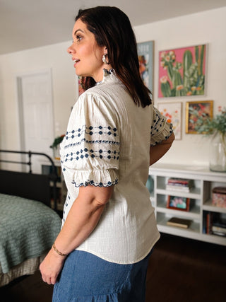 Ivy Jane Rows of Embroidery Top