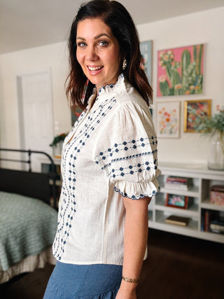 Ivy Jane Rows of Embroidery Top