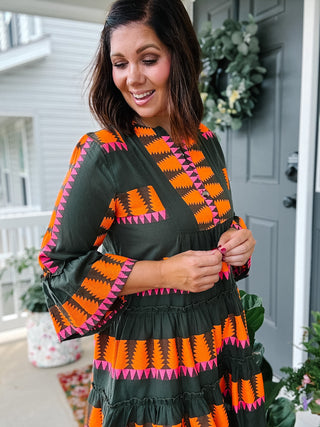 Ivy Jane Uncle Frank Jacquard Tiered Mini Dress