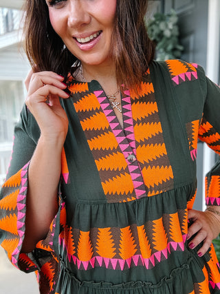 Ivy Jane Uncle Frank Jacquard Tiered Mini Dress