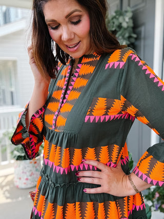 Ivy Jane Uncle Frank Jacquard Tiered Mini Dress