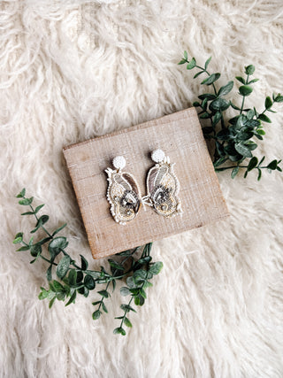 Delilah Beaded Butterfly Statement Earrings