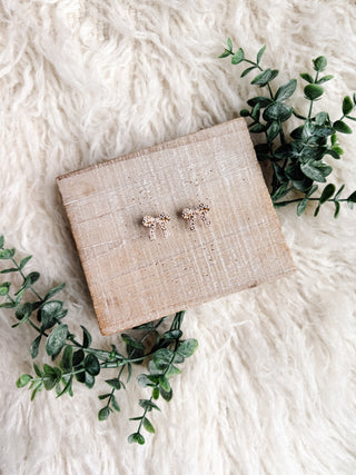 Clara Pearl Bow Stud Earrings