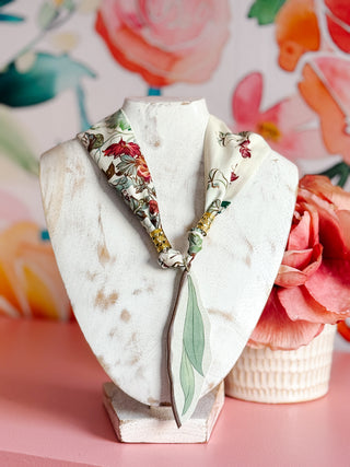 Evangeline Vintage China Scarf Necklace