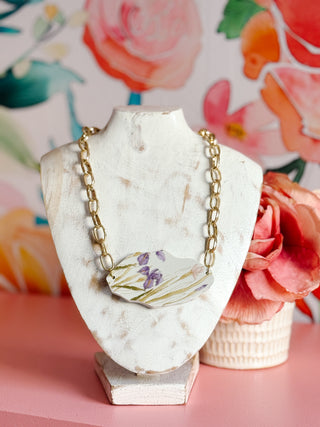 Calla Necklace - Vintage China Statement Necklace