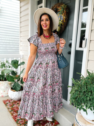 Lil Maxi Dress, SB Blossom Pink Green, One Size