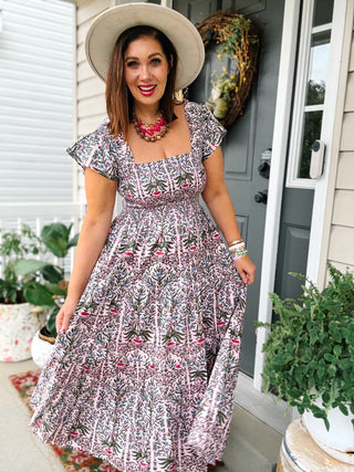 Lil Maxi Dress, SB Blossom Pink Green, One Size