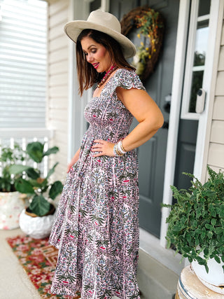 Lil Maxi Dress, SB Blossom Pink Green, One Size