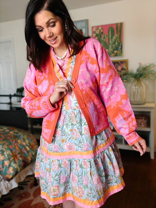 Cici Floral Cardigan Sweater