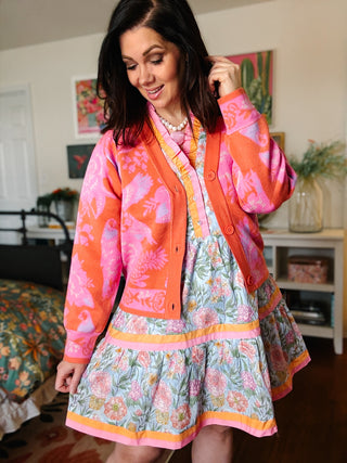 Cici Floral Cardigan Sweater