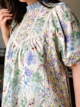 Penelope Patchwork Floral Midi Dress