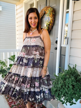 Opal Floral Midi Dress
