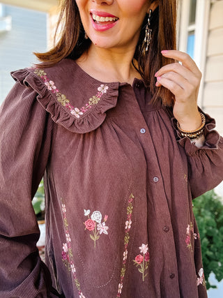 Winnie Corduroy Mini Dress