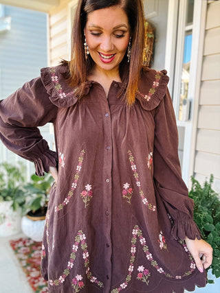 Winnie Corduroy Mini Dress