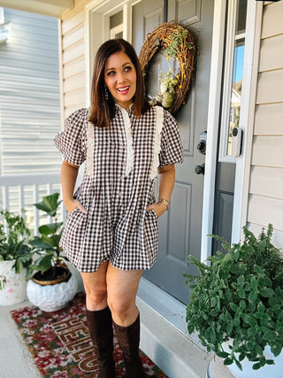 Birdie Gingham Romper