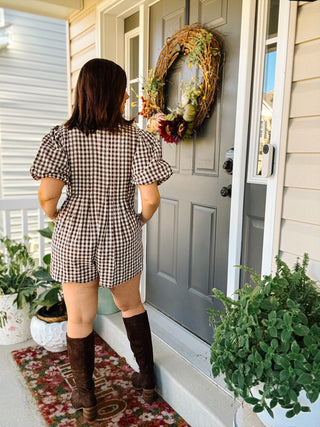 Birdie Gingham Romper