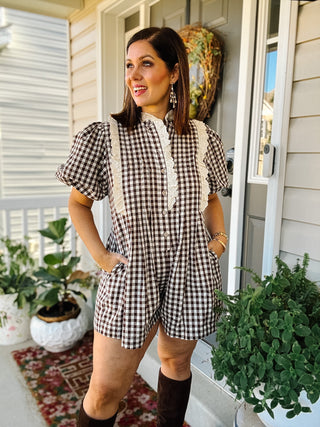 Birdie Gingham Romper