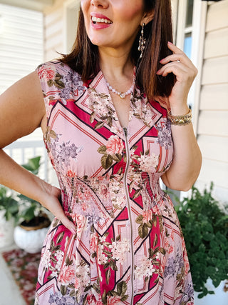 Tilly Zip Up Midi Dress