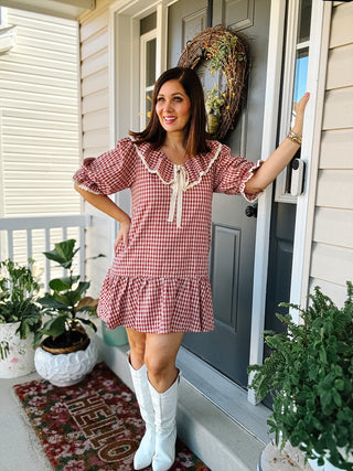 Mabel Gingham Mini Dress