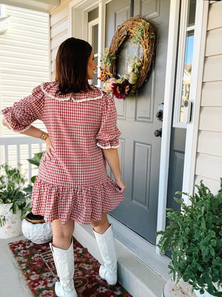 Mabel Gingham Mini Dress