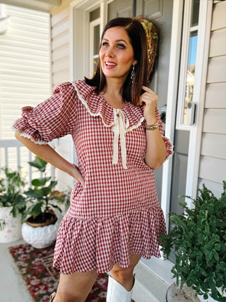Mabel Gingham Mini Dress