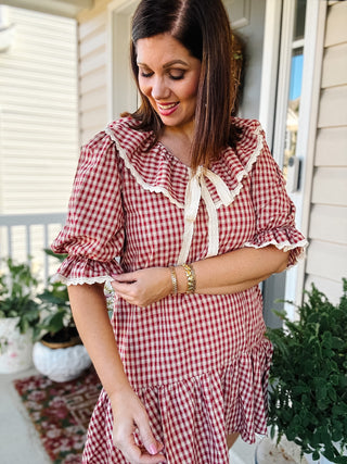 Mabel Gingham Mini Dress