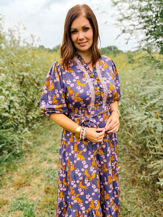 Uncle Frank Horsing Around Midi Dress by Ivy Jane