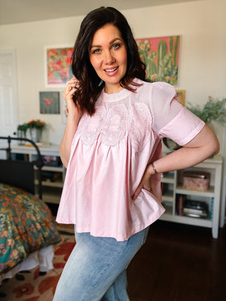 Cheryl Blouse – Baby Pink