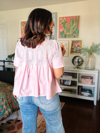 Cheryl Blouse – Baby Pink