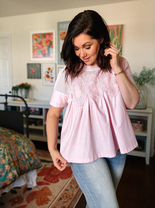 Cheryl Blouse – Baby Pink