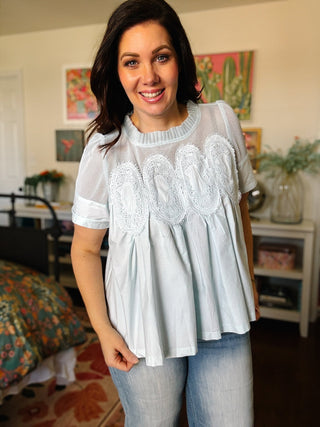 Cheryl Blouse – Baby Blue