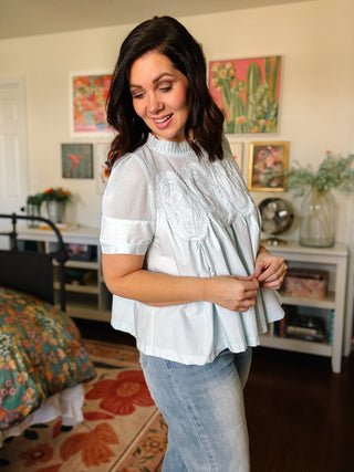 Cheryl Blouse – Baby Blue