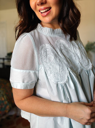 Cheryl Blouse – Baby Blue