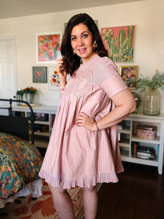 Rosavelle Lace Yoke Mini Dress