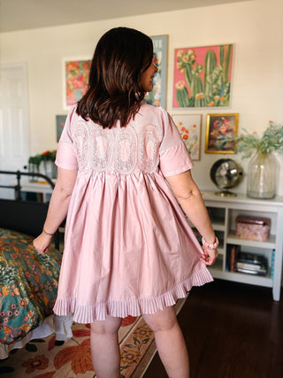 Rosavelle Lace Yoke Mini Dress