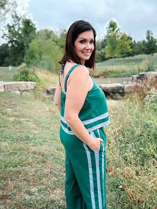 Marisela Set – Green and Sky Blue Two-Piece Set