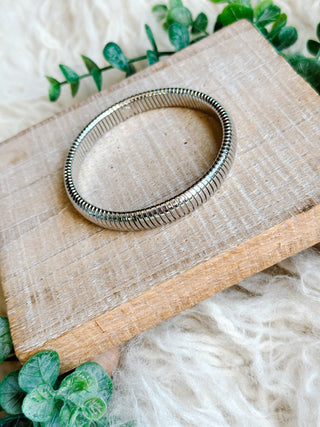 Sibella Bracelet - Silver Stretch Coil Bracelet