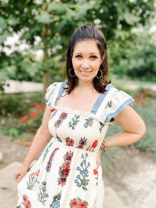 Berkley Dress - Lightweight Cream Fall Midi Dress