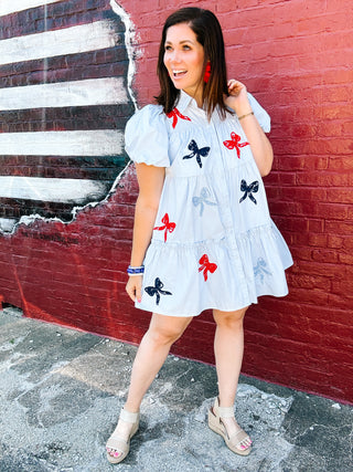 Liberty Bow Mini Dress