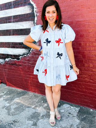 Liberty Bow Mini Dress