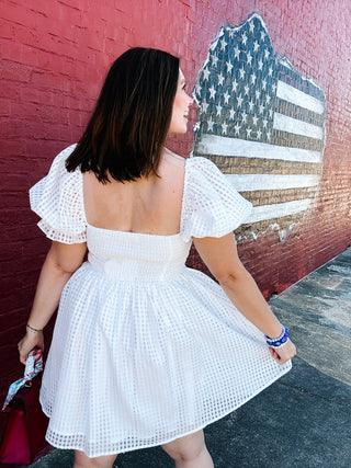 Buddy Love Faye Babydoll White Mini Dress